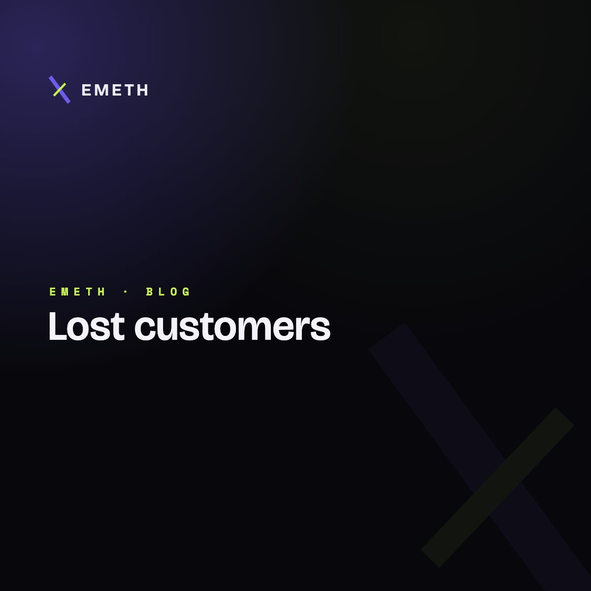 Article cover: Lost customers