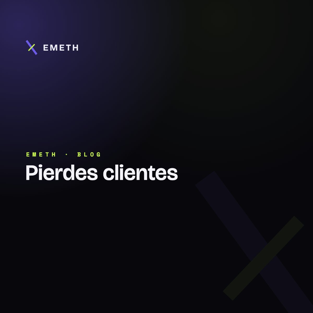 Portada del artículo: Pierdes clientes